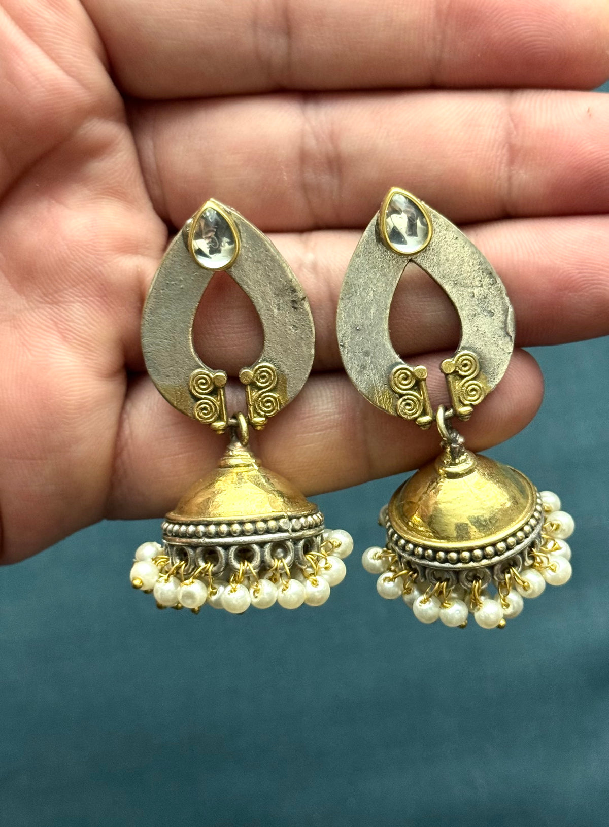 Premium oxidised Brass made Earrings