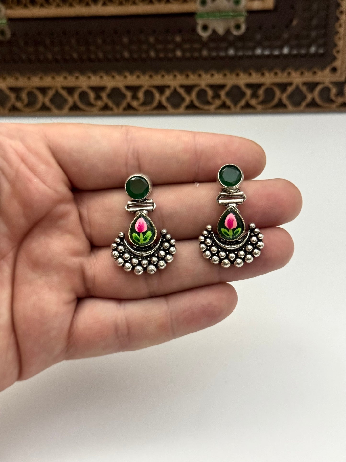 Premium Brass made oxidised Earrings
