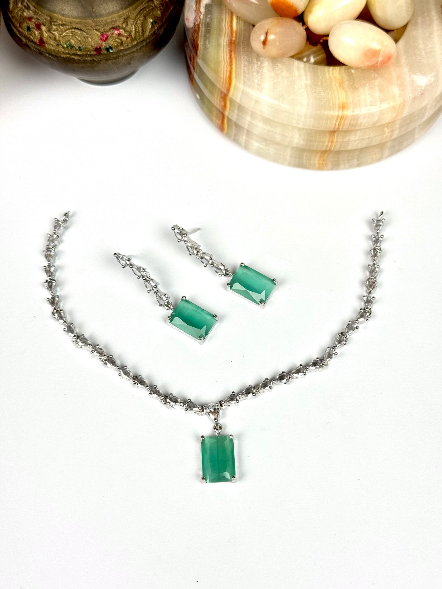 American Diamond 1karat Necklace set