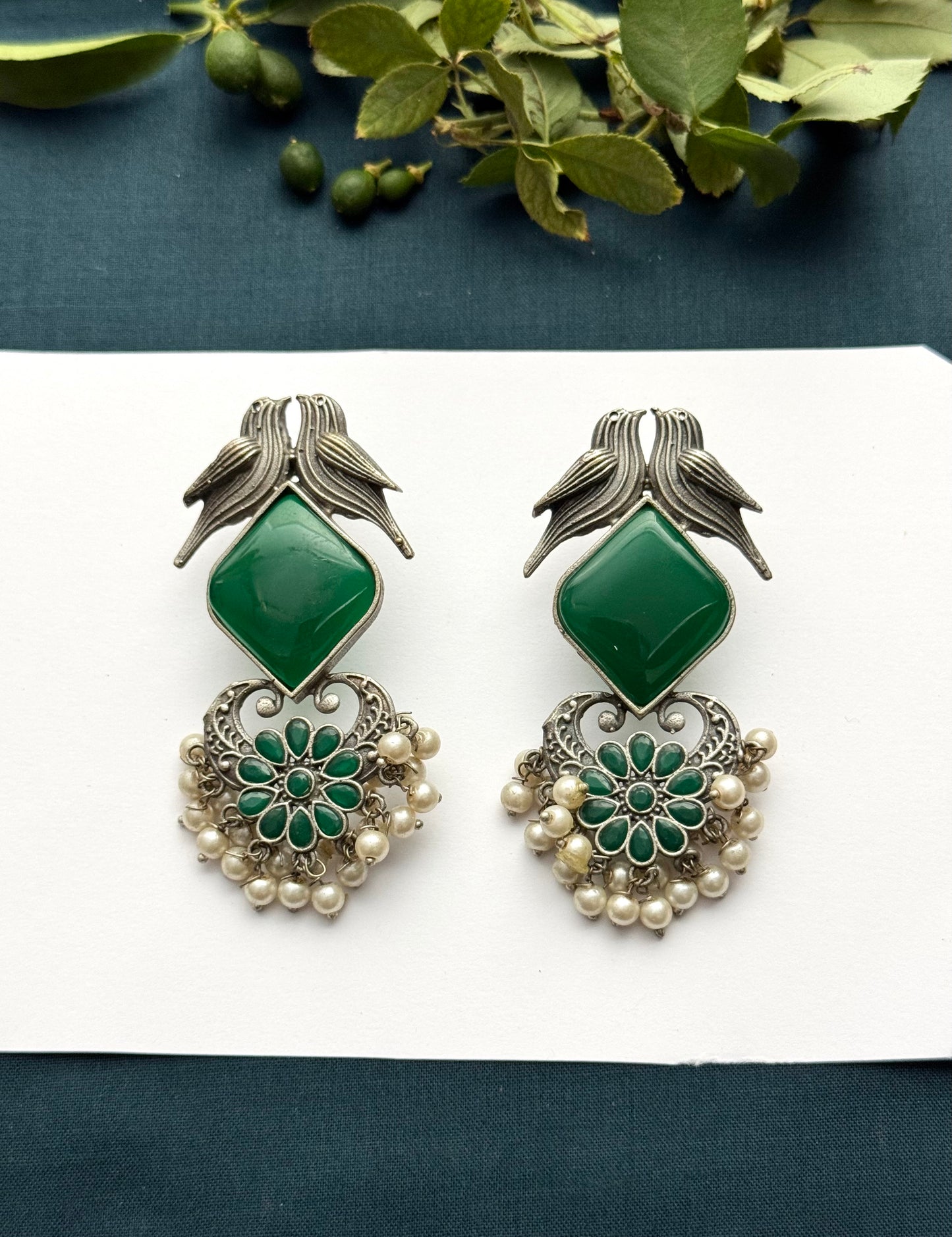 Brass Made Premium Oxidised Earrings