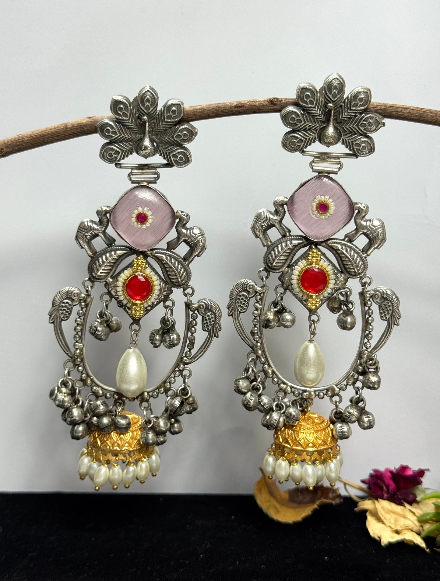Premium Oxidised Parvana Jhumka