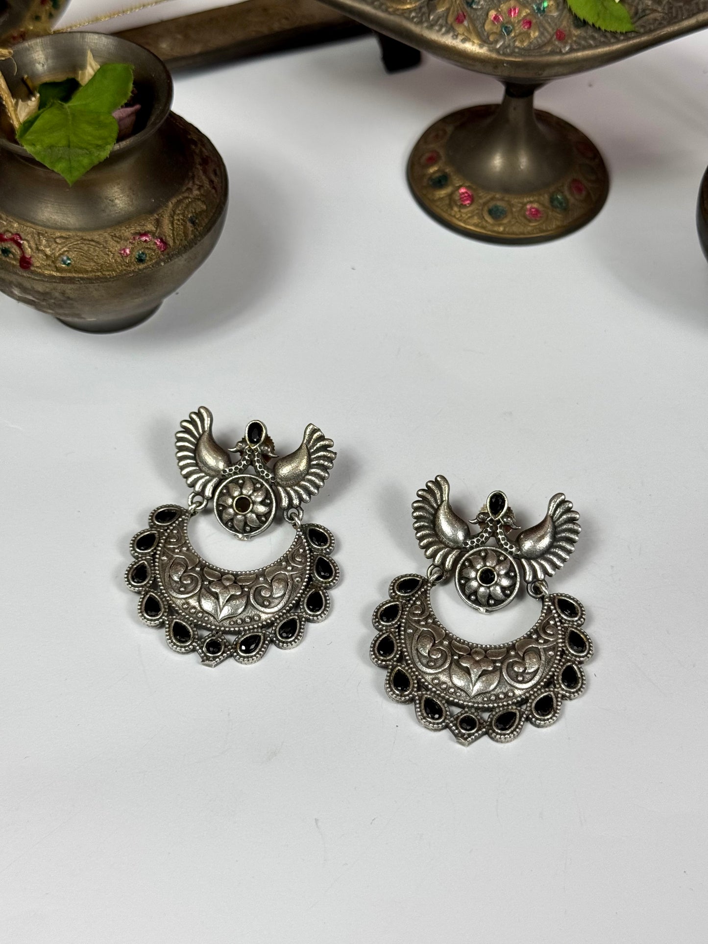 Premium oxidised Zeba Earrings