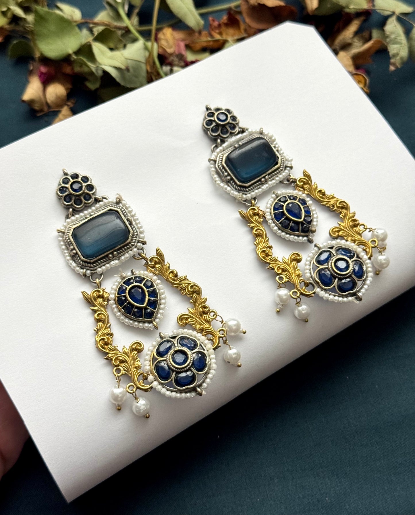 Premium Brass made Designer Oxidised Earrings