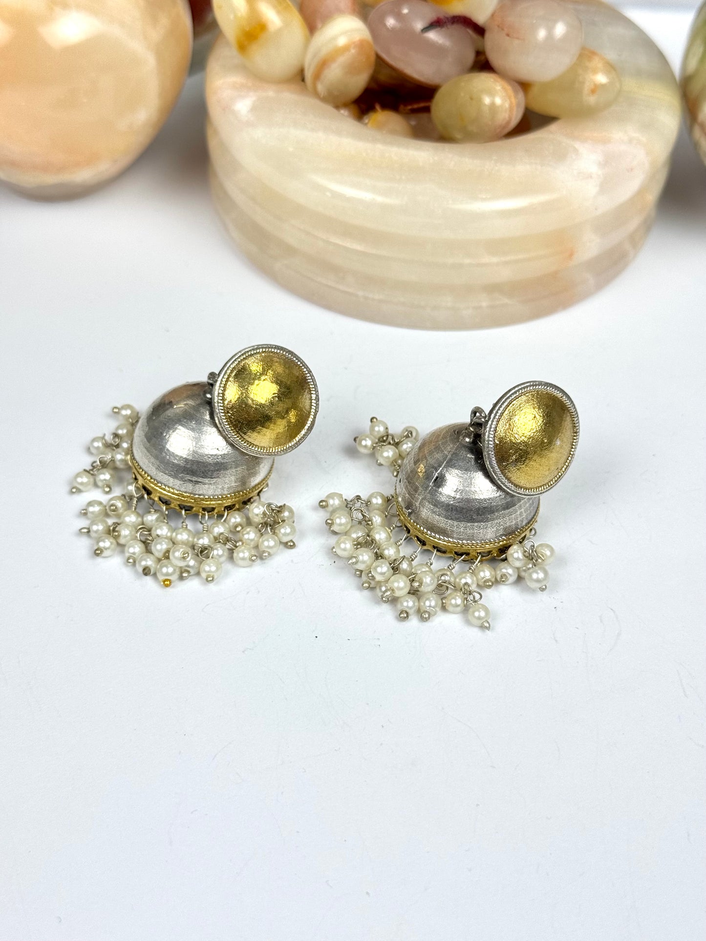 Premium Oxidised Brass made jhumkas