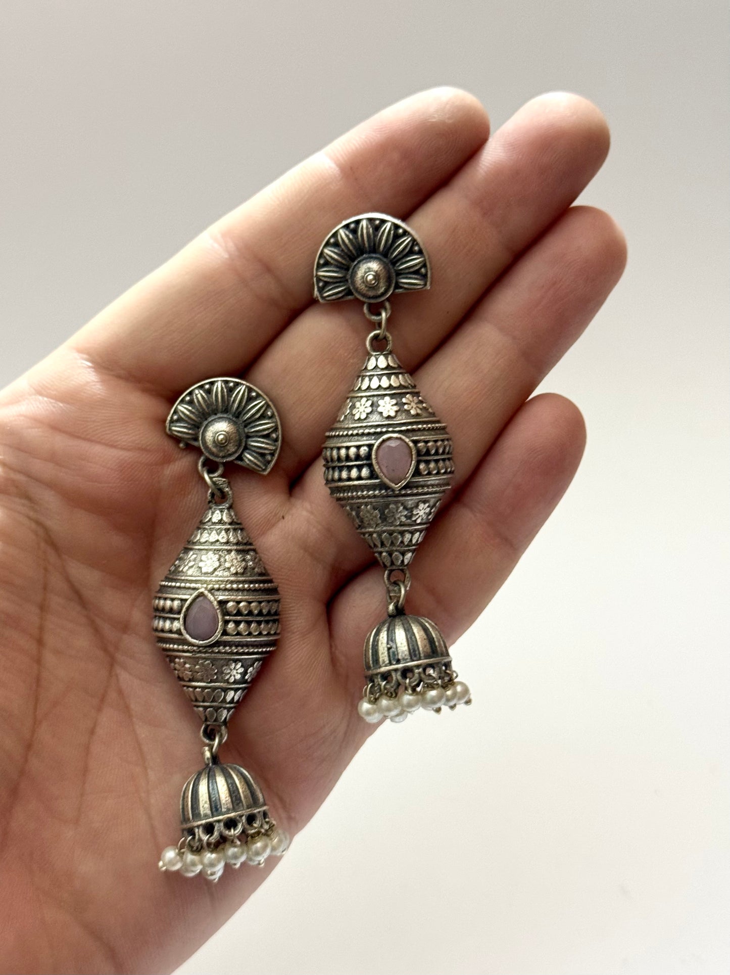 Premium brass made Oxidised jhumka