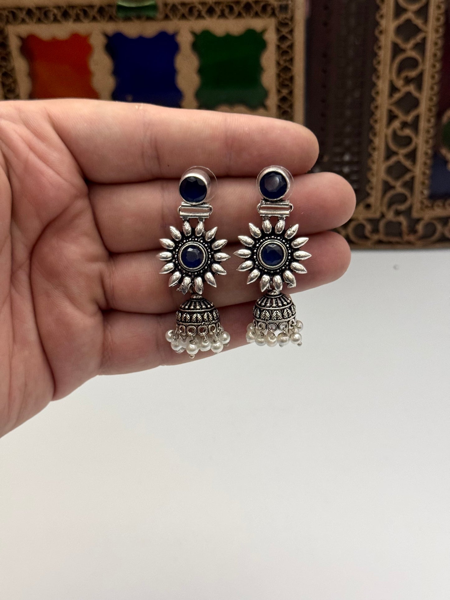 Premium Brass made oxidised Earrings
