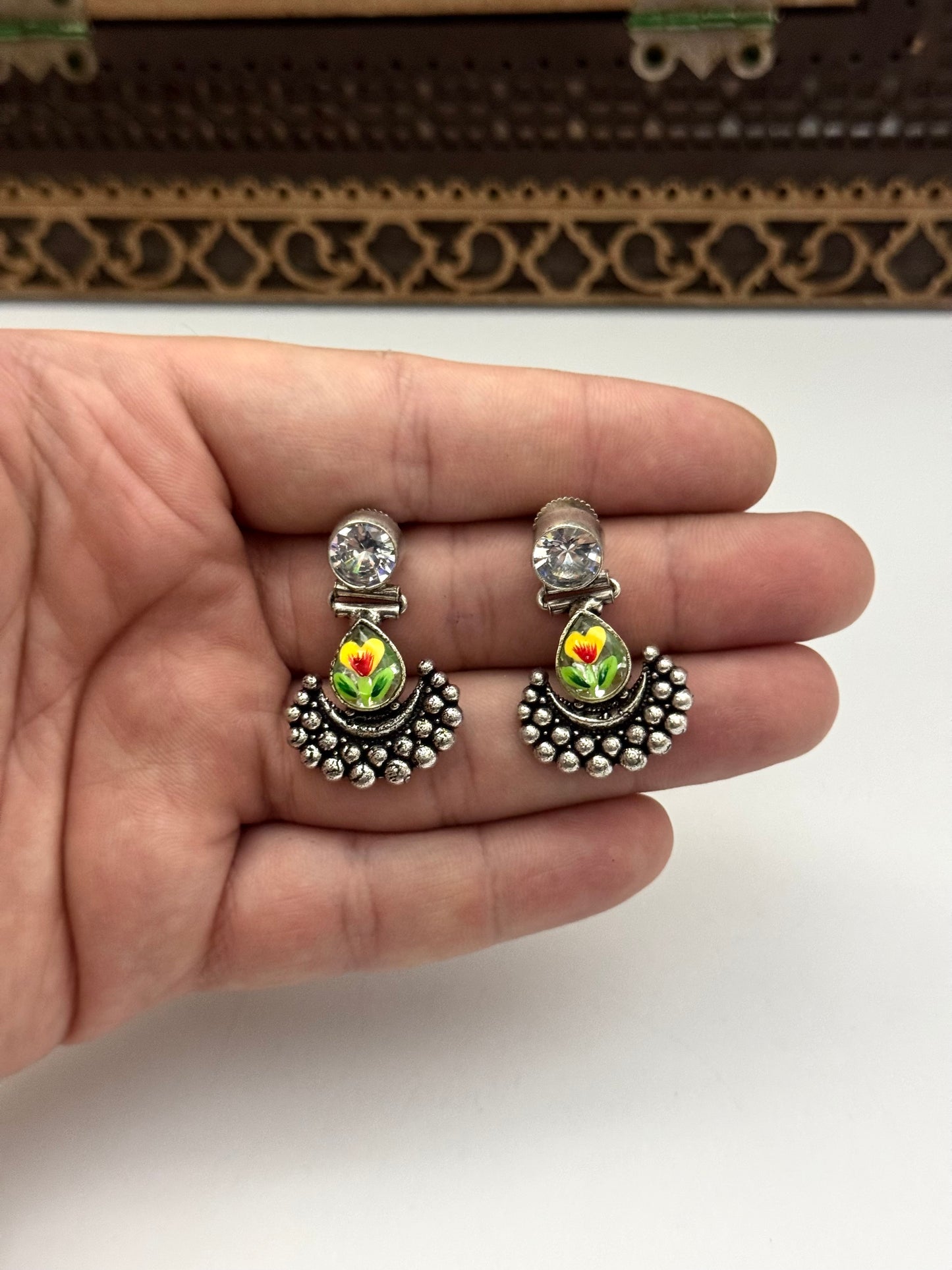 Premium Brass made oxidised Earrings