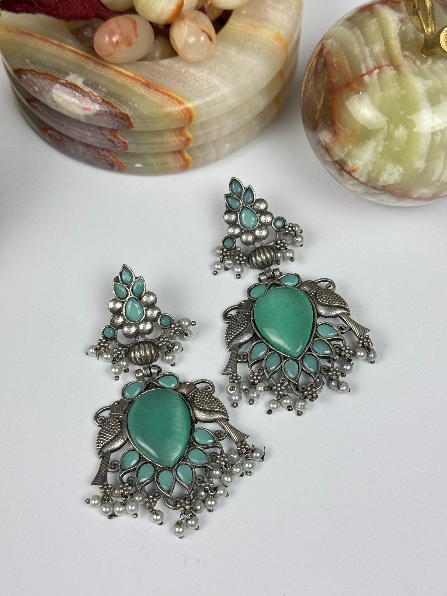 Premium Oxidised Brass Made Earrings