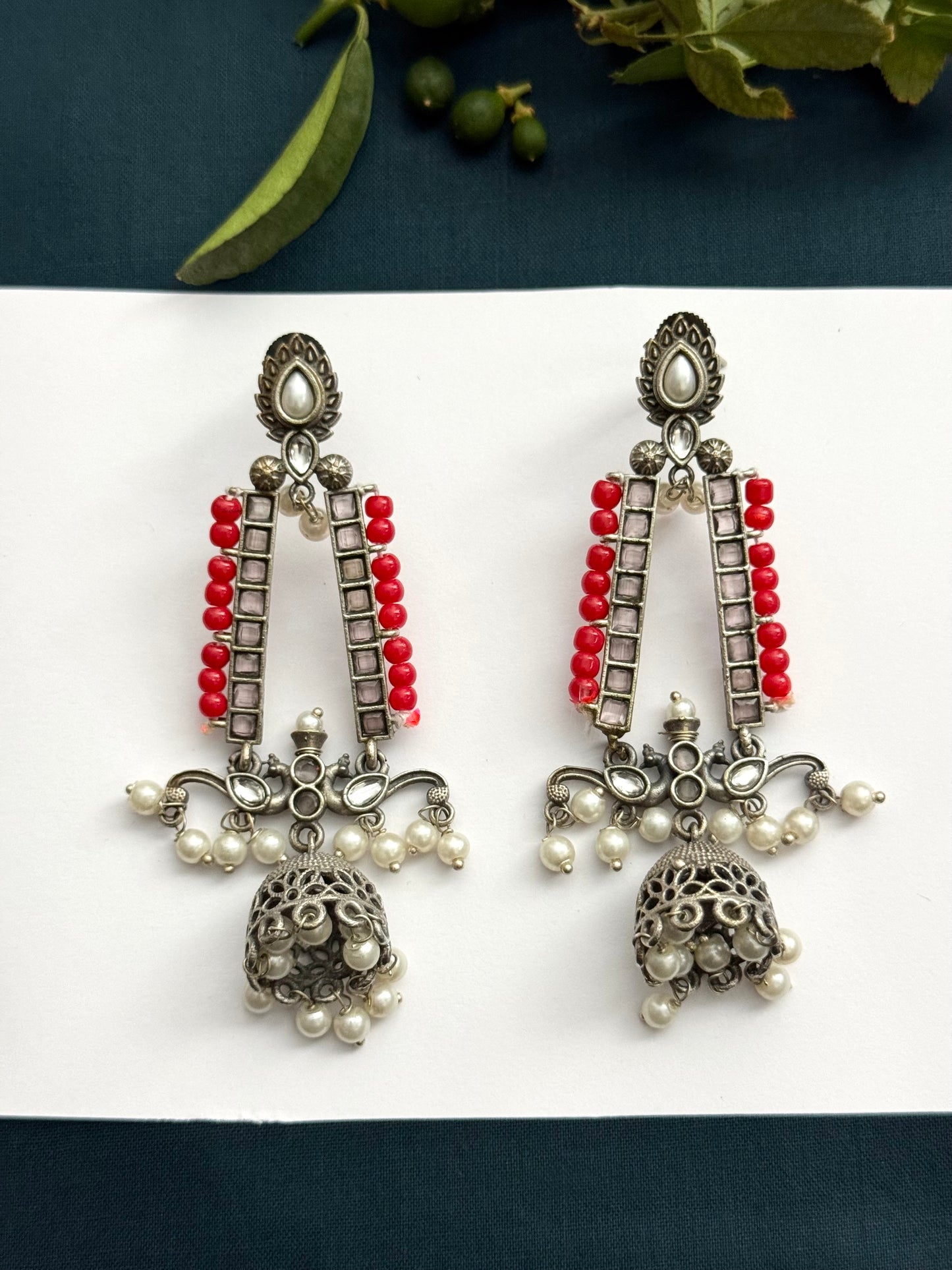 Premium Brass Made Oxidised Jhumka