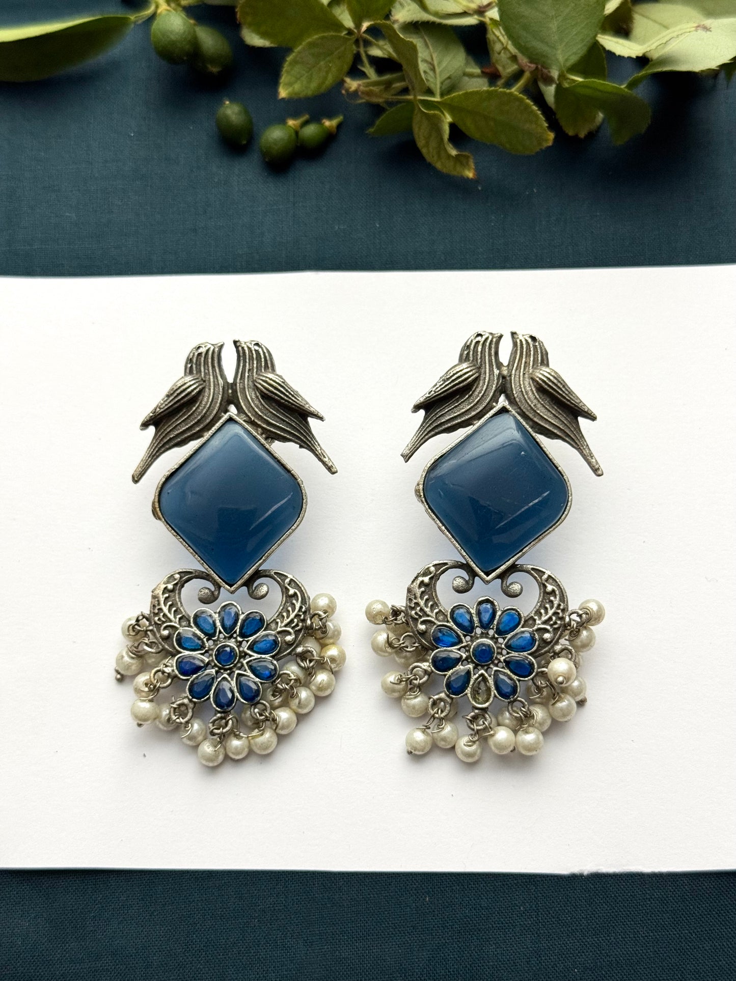 Brass Made Premium Oxidised Earrings