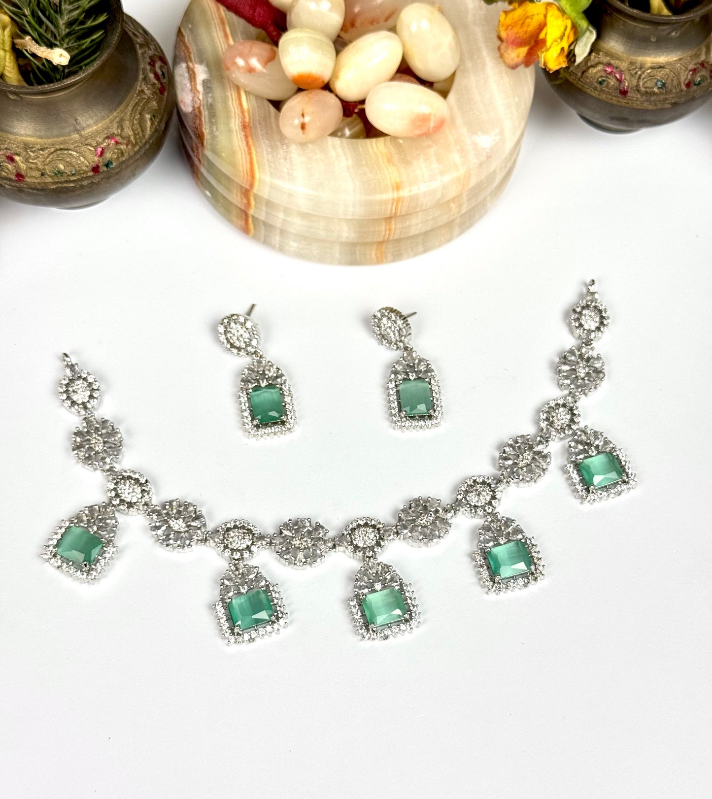 American Diamond 1karat Necklace set