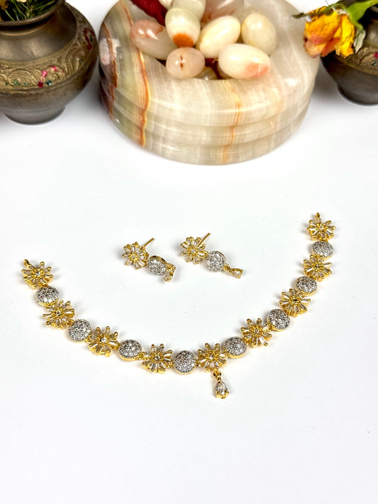 American Diamond 1karat Necklace set