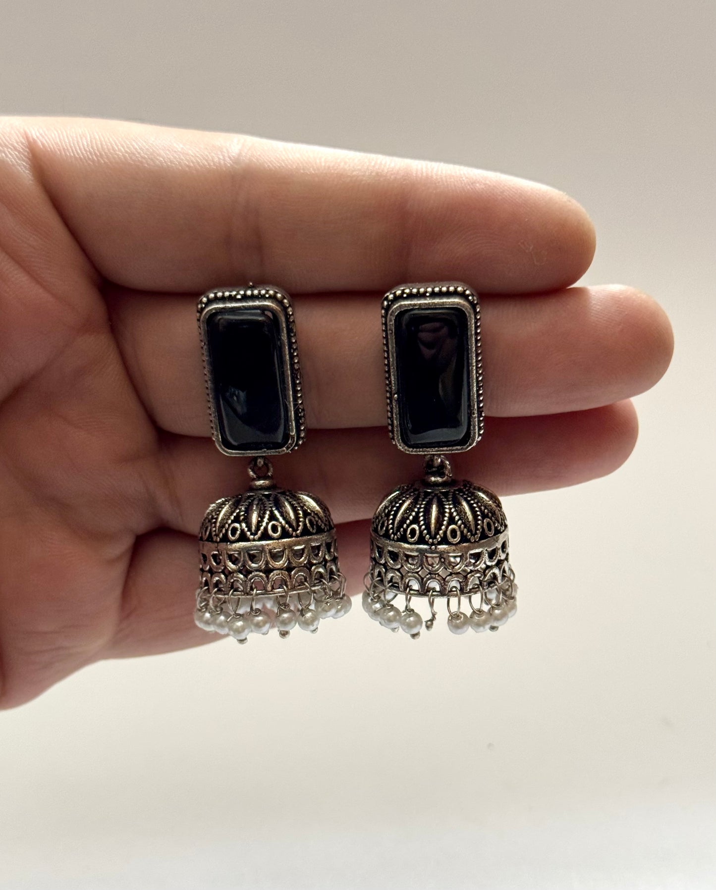 Premium Brass made oxidised Jhumka