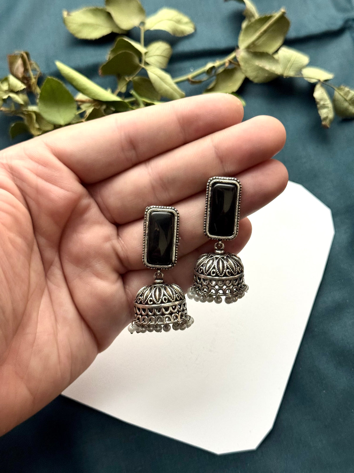 Premium Brass made oxidised Jhumka