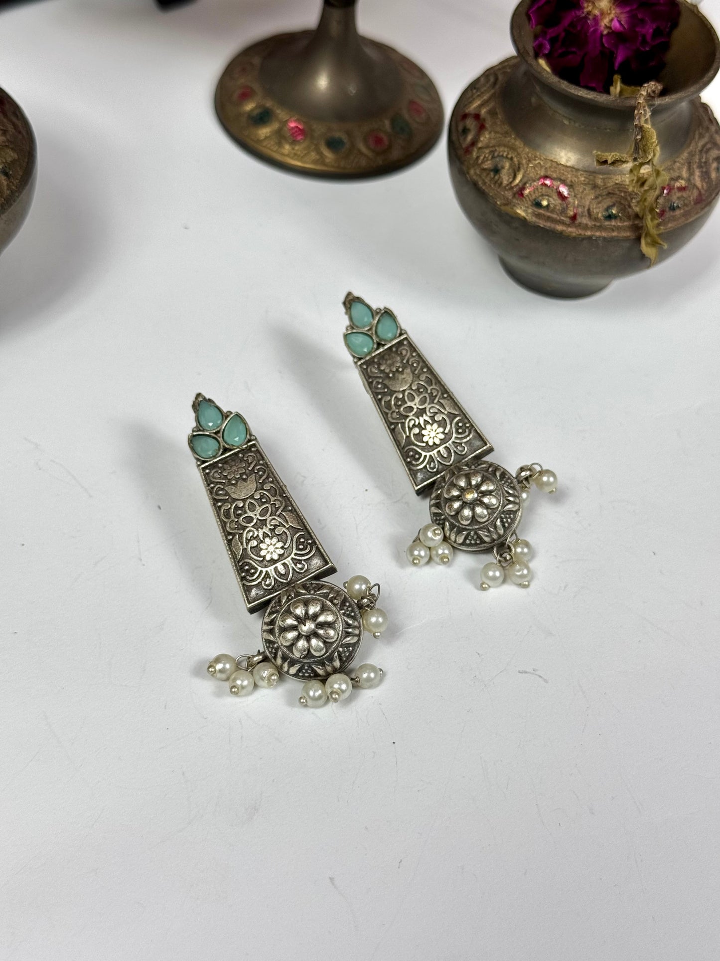 Premium Oxidised Radha Earrings