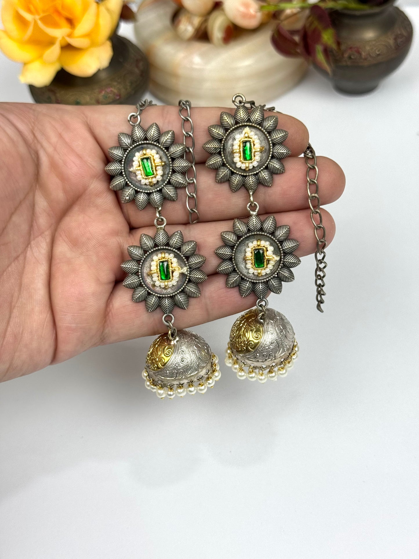 Oxidised Brass made premium Jhumkas