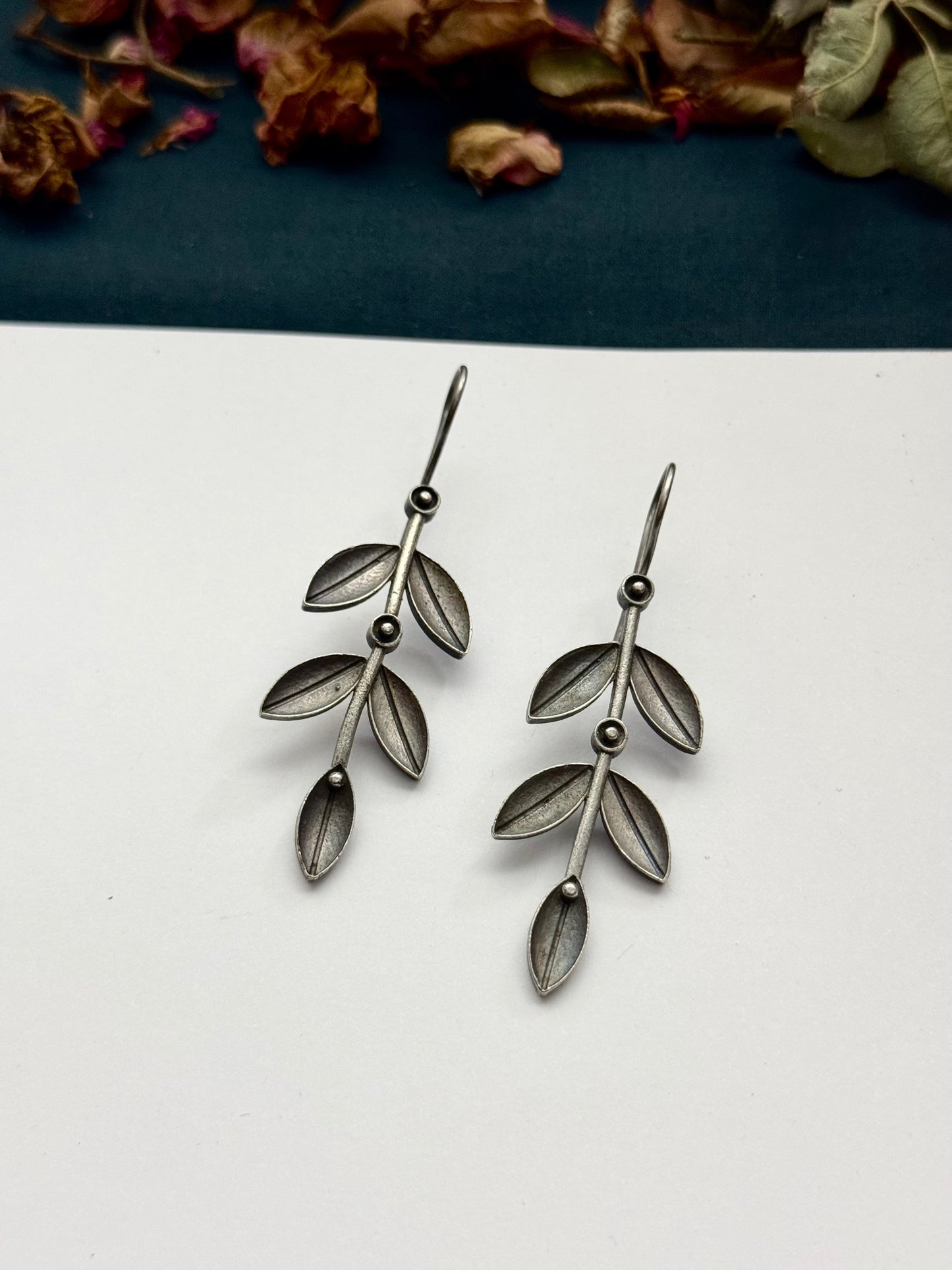 Premium Brass made oxidised Baahar Earrings