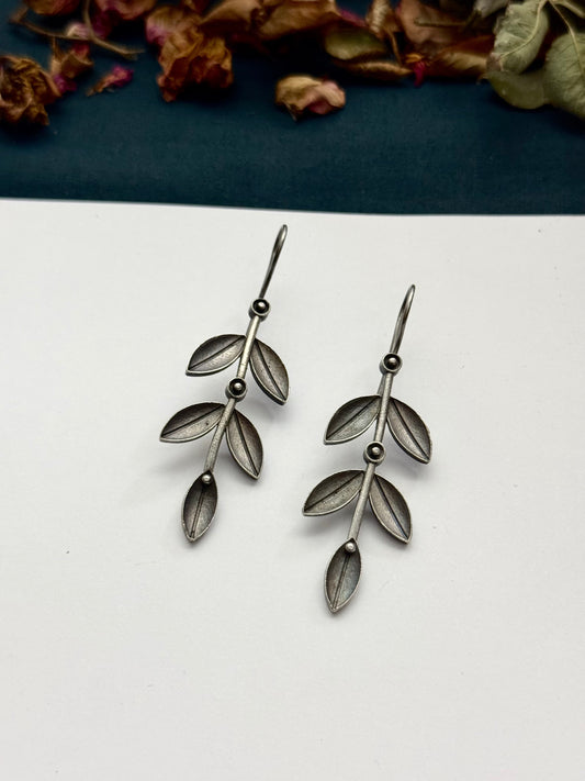 Premium Brass made oxidised Baahar Earrings