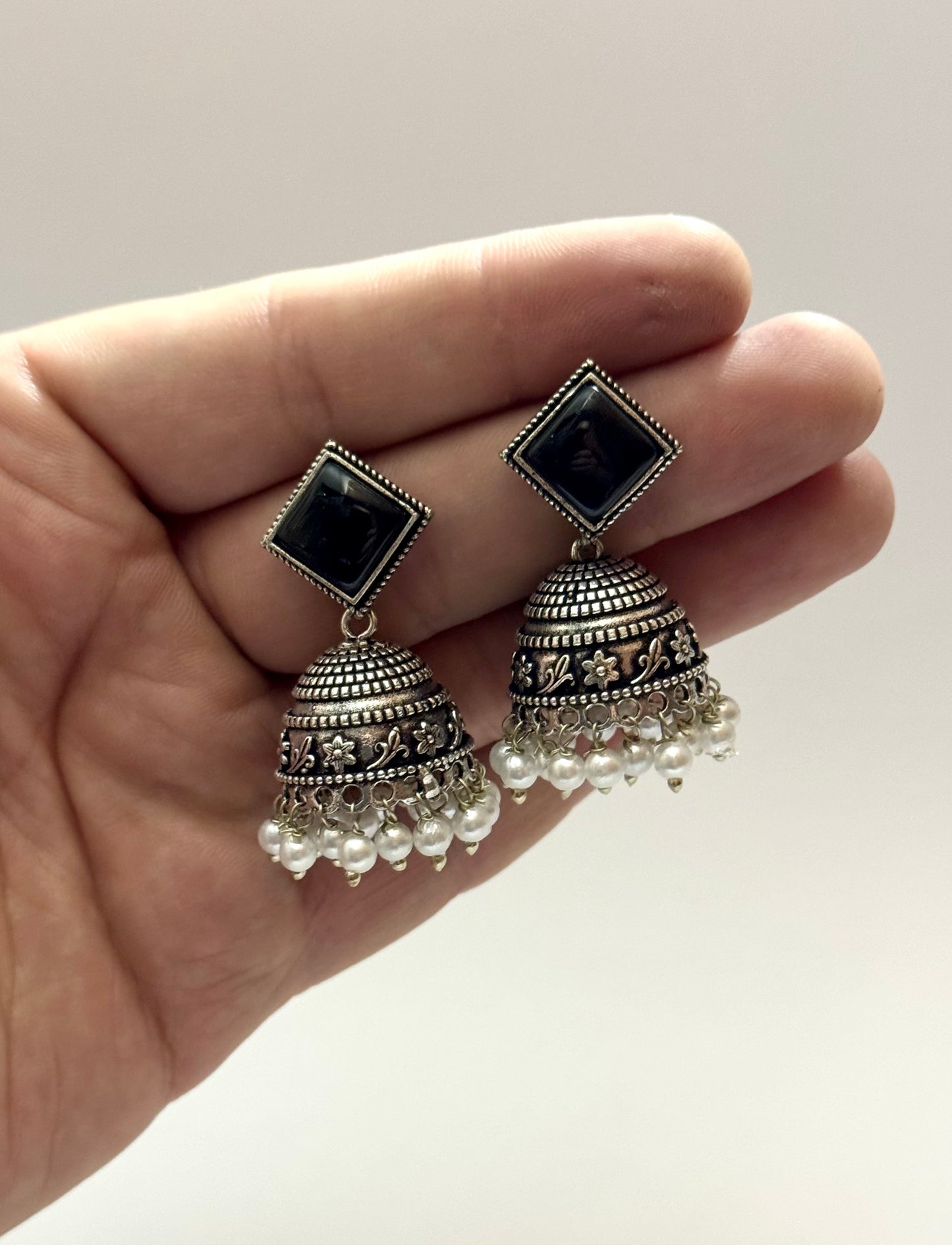 Premium brass made Oxidised jhumka