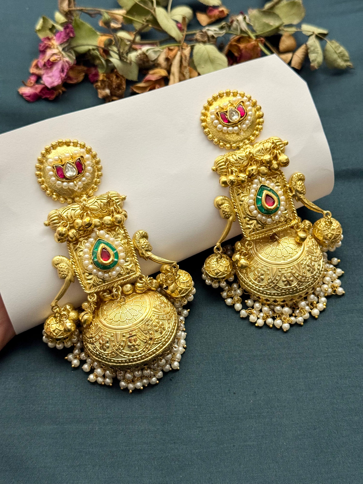 Premium Oxidised Kashmiri Jhumka