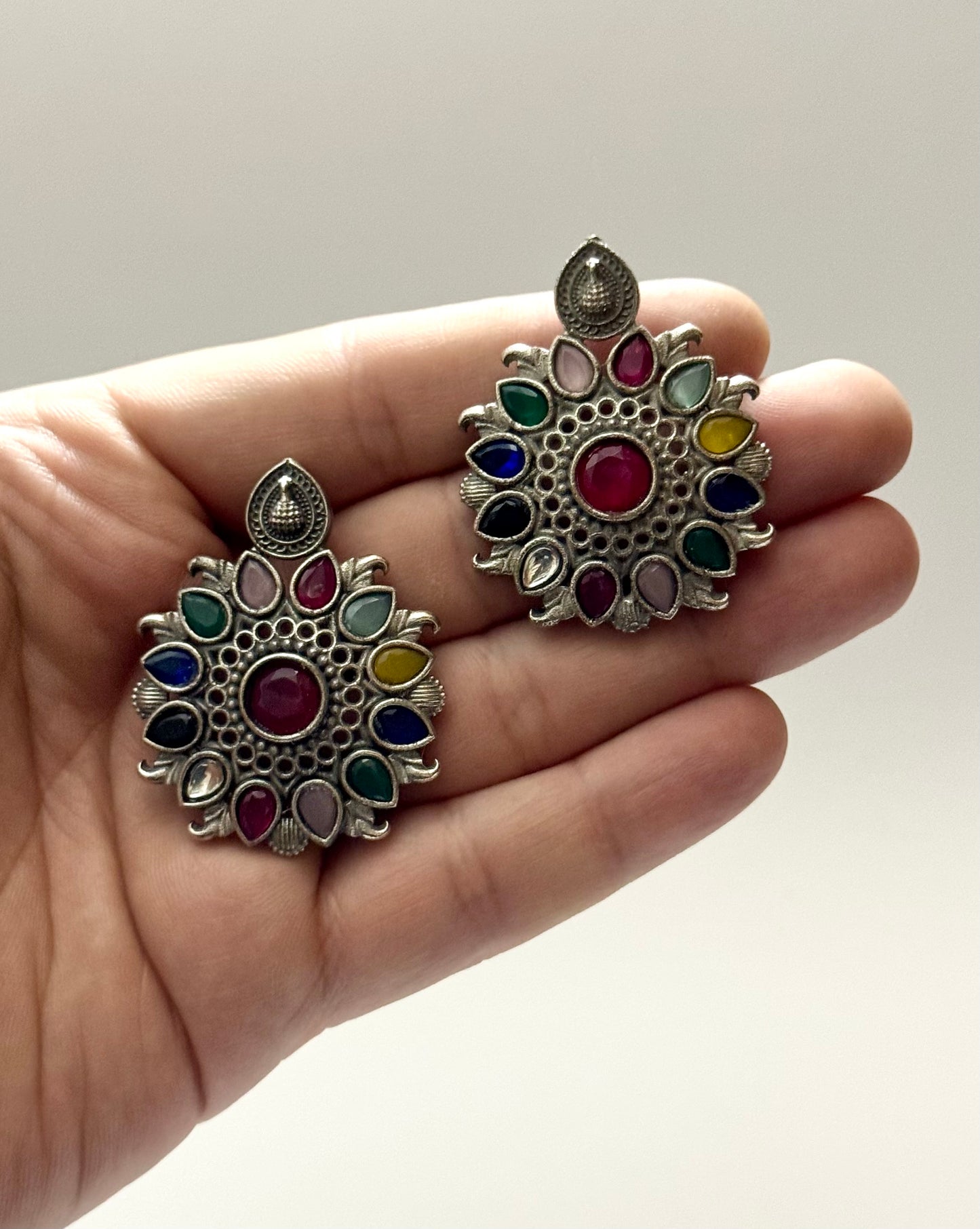 Premium Brass made oxidised earrings