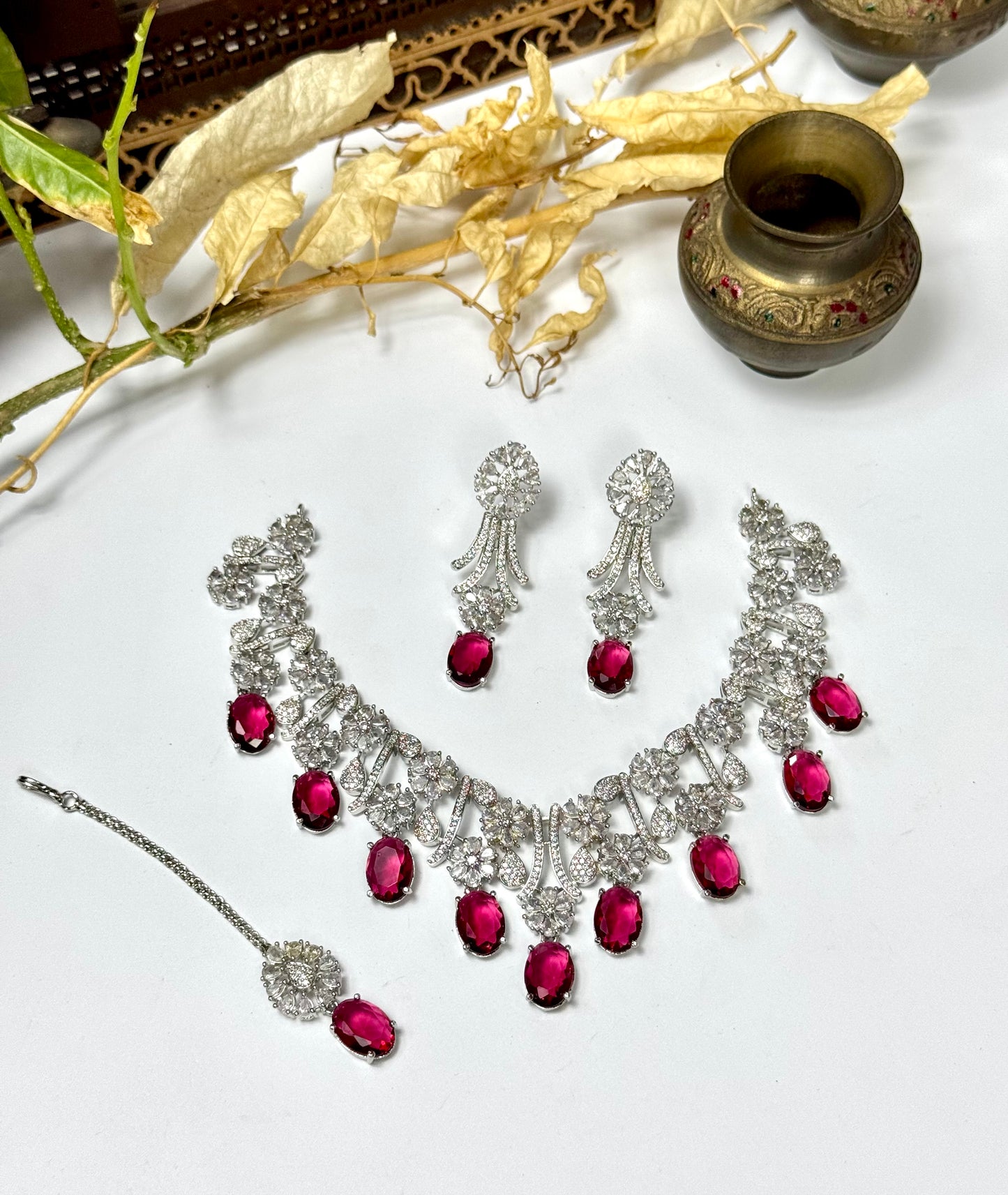 American Diamond 1 karat Necklace sets