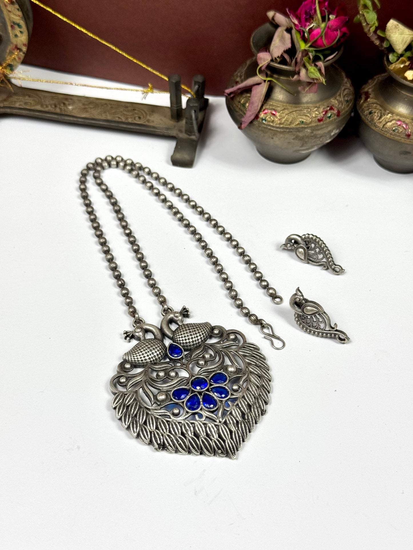 Premium oxidised Mano pendant Set