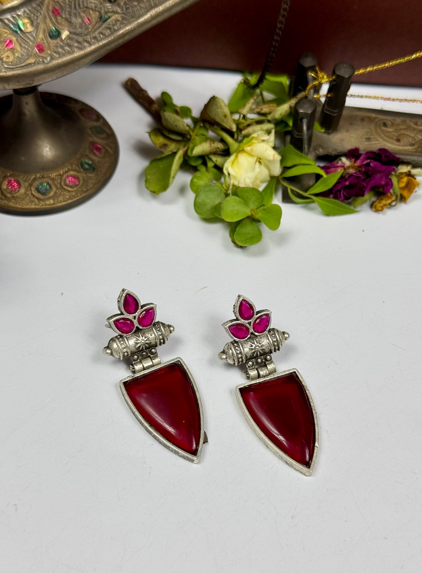 Premium Oxidised Tehzeeb Earrings