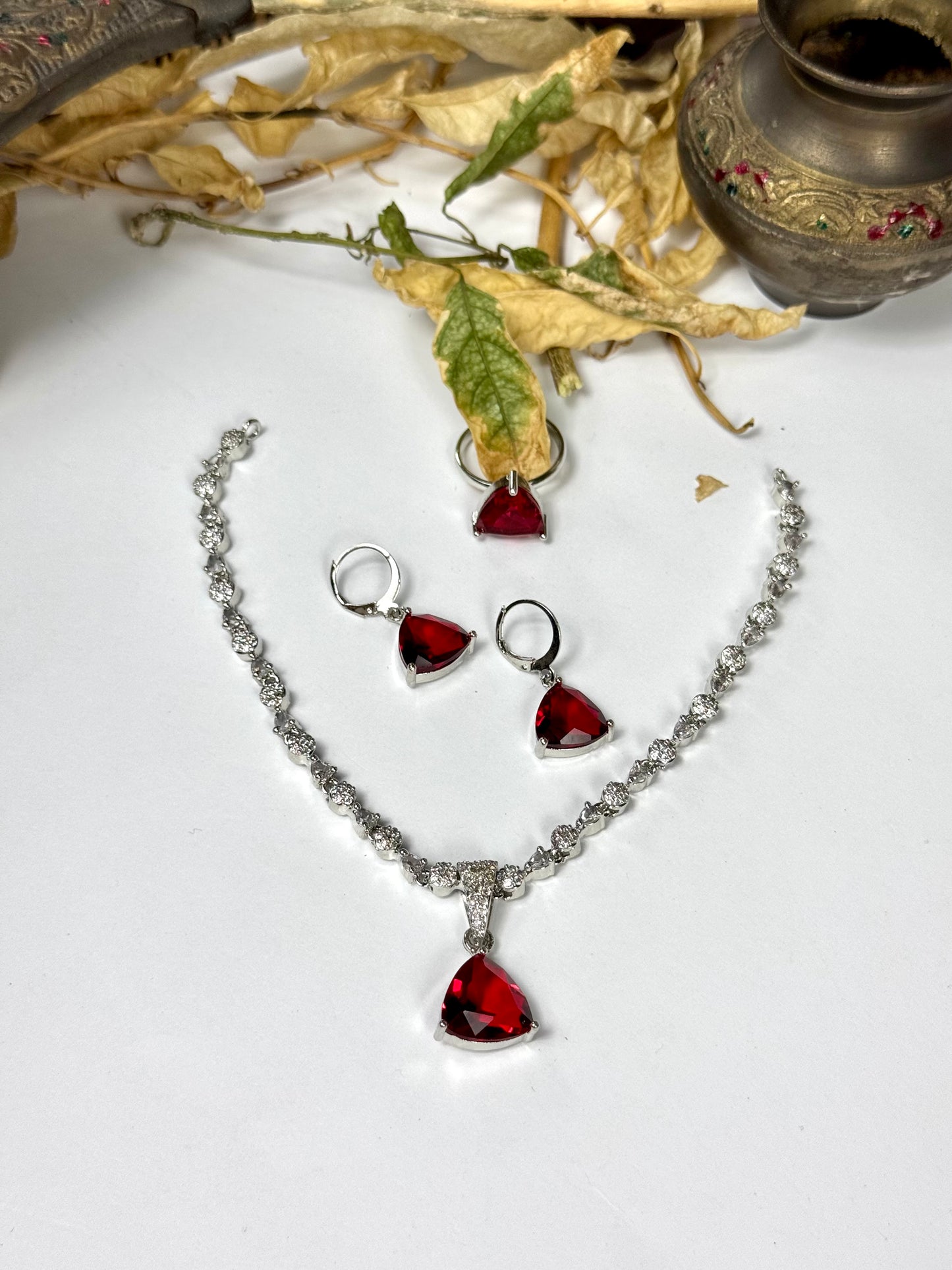 American Diamond 1 karat Necklace sets