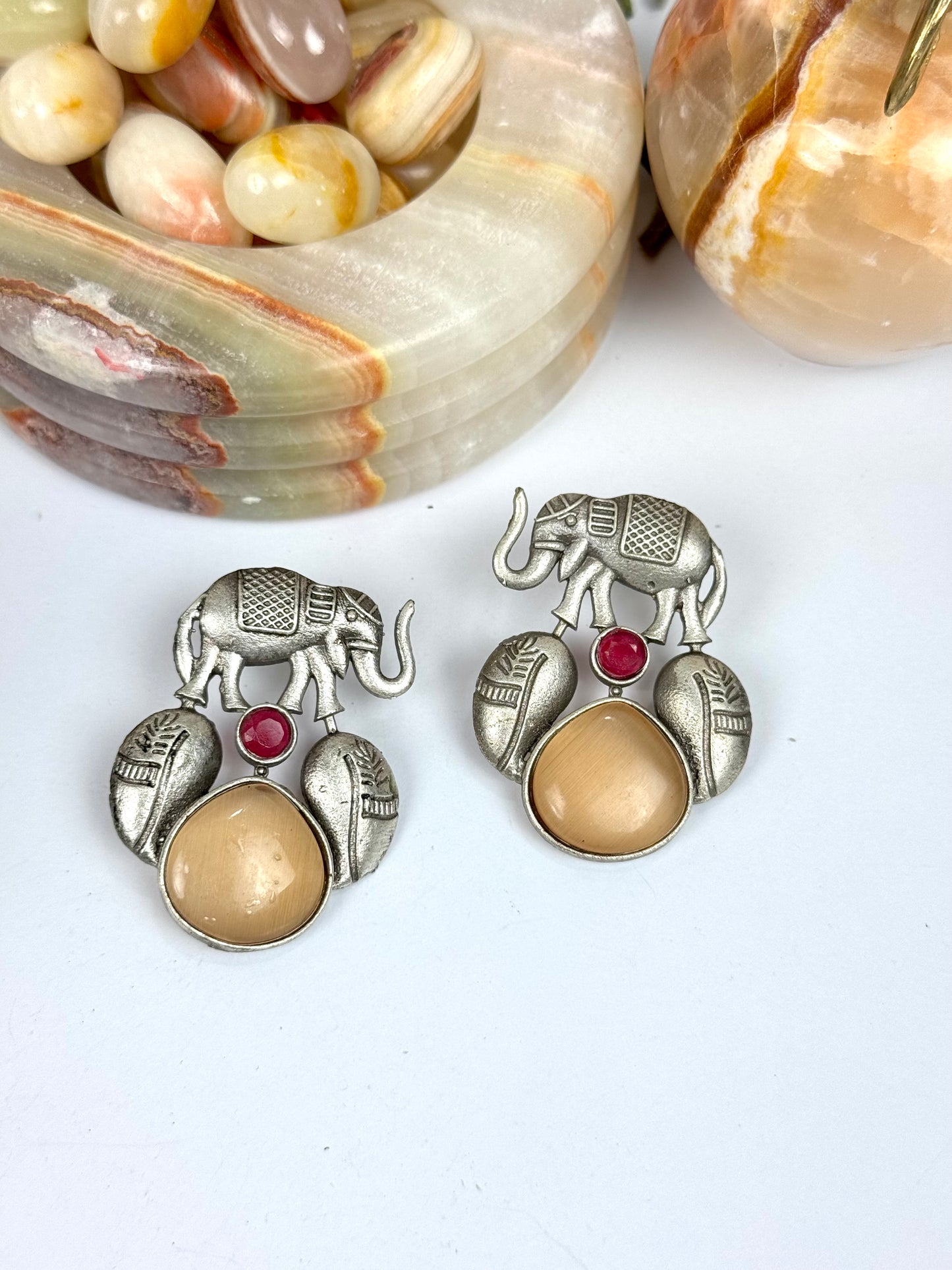 Premium Brass Made Oxidised Earrings