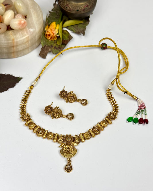 Rajwadi Brass Made Necklace set
