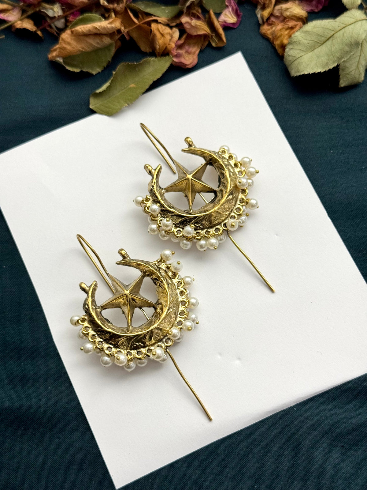 Tribal Chand tara Earpin