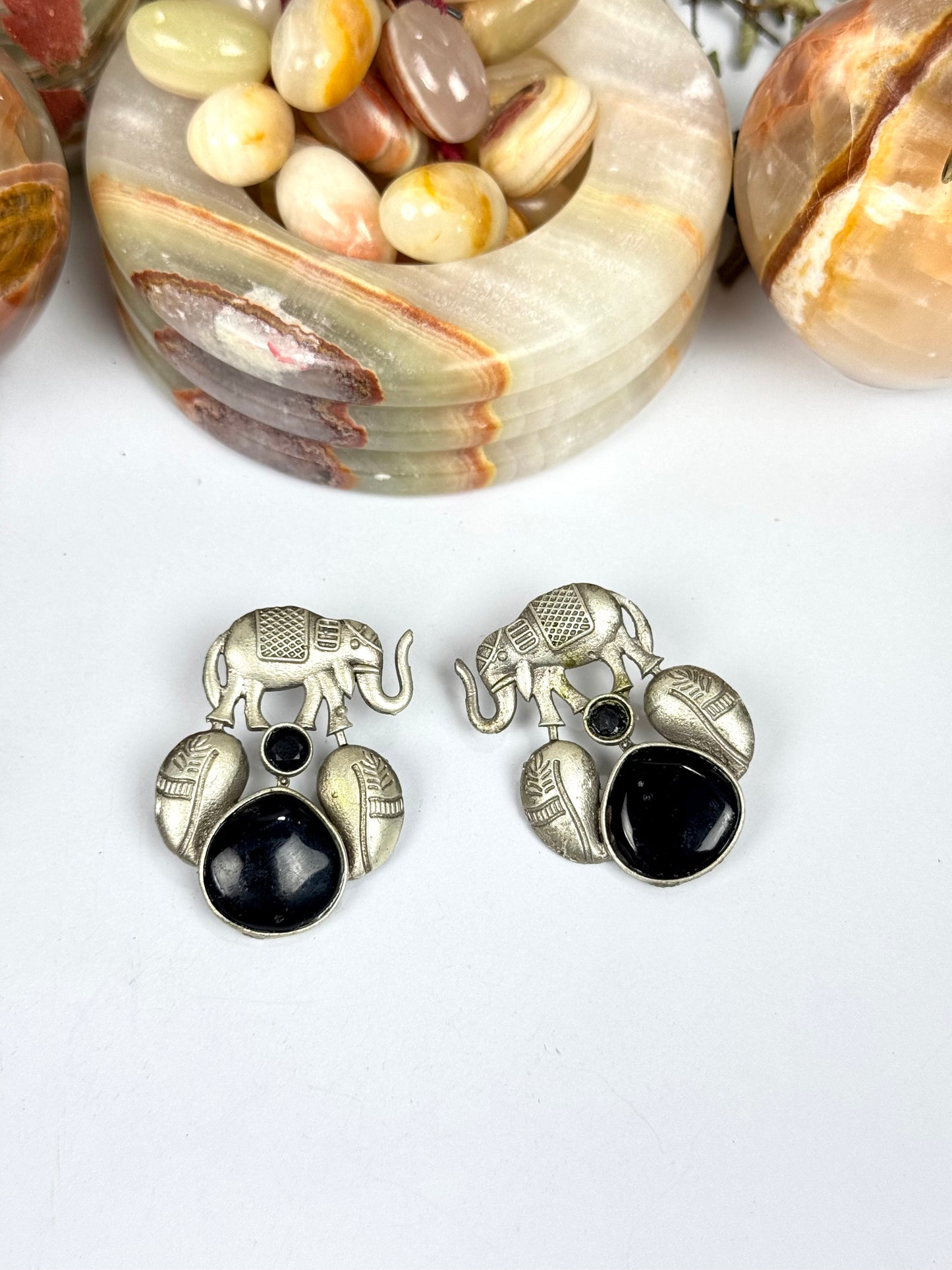 Premium Brass Made Oxidised Earrings