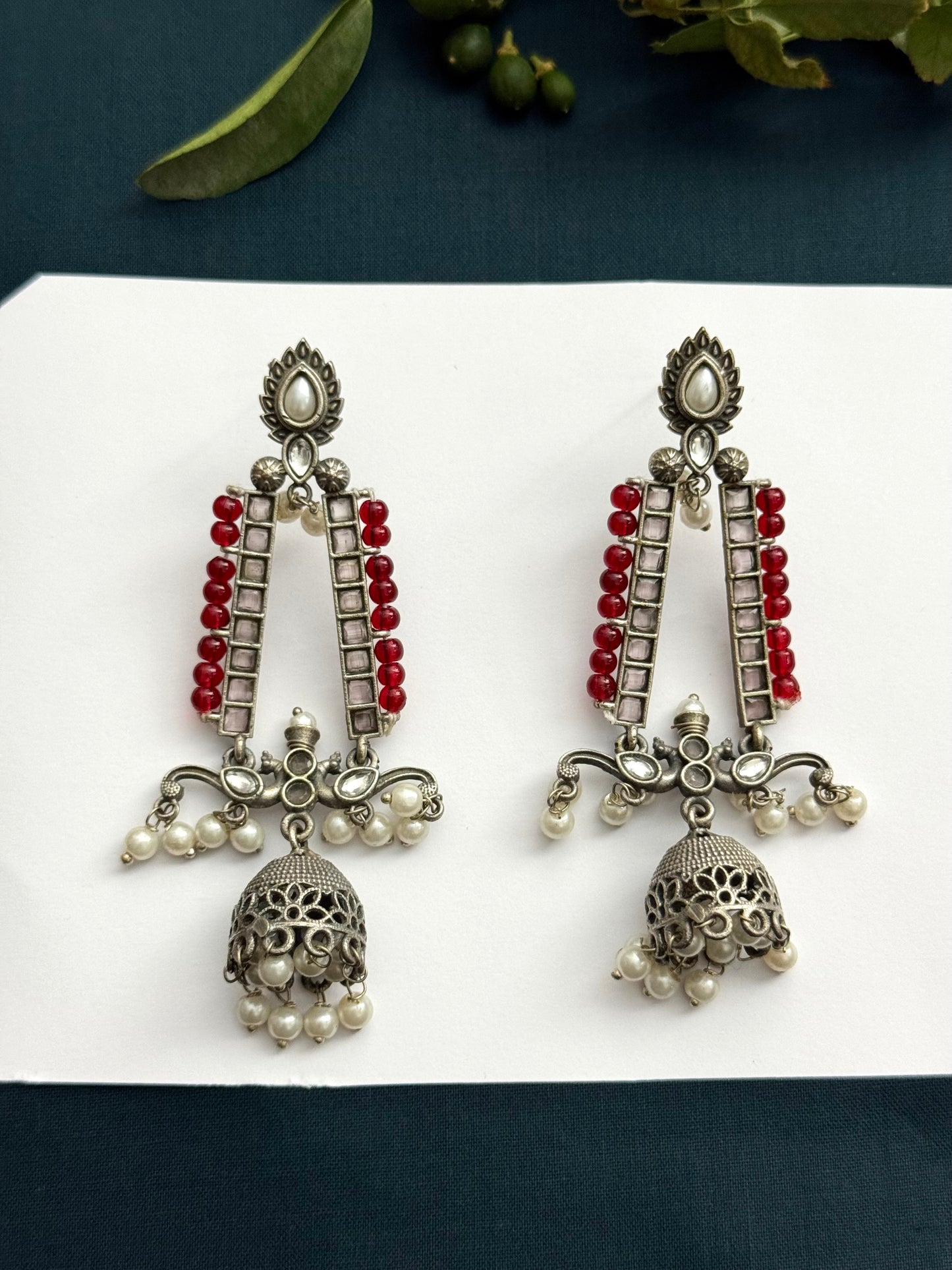 Premium Brass Made Oxidised Jhumka