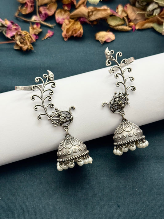 Premium oxidised Brass made Rimjhim Earcufs
