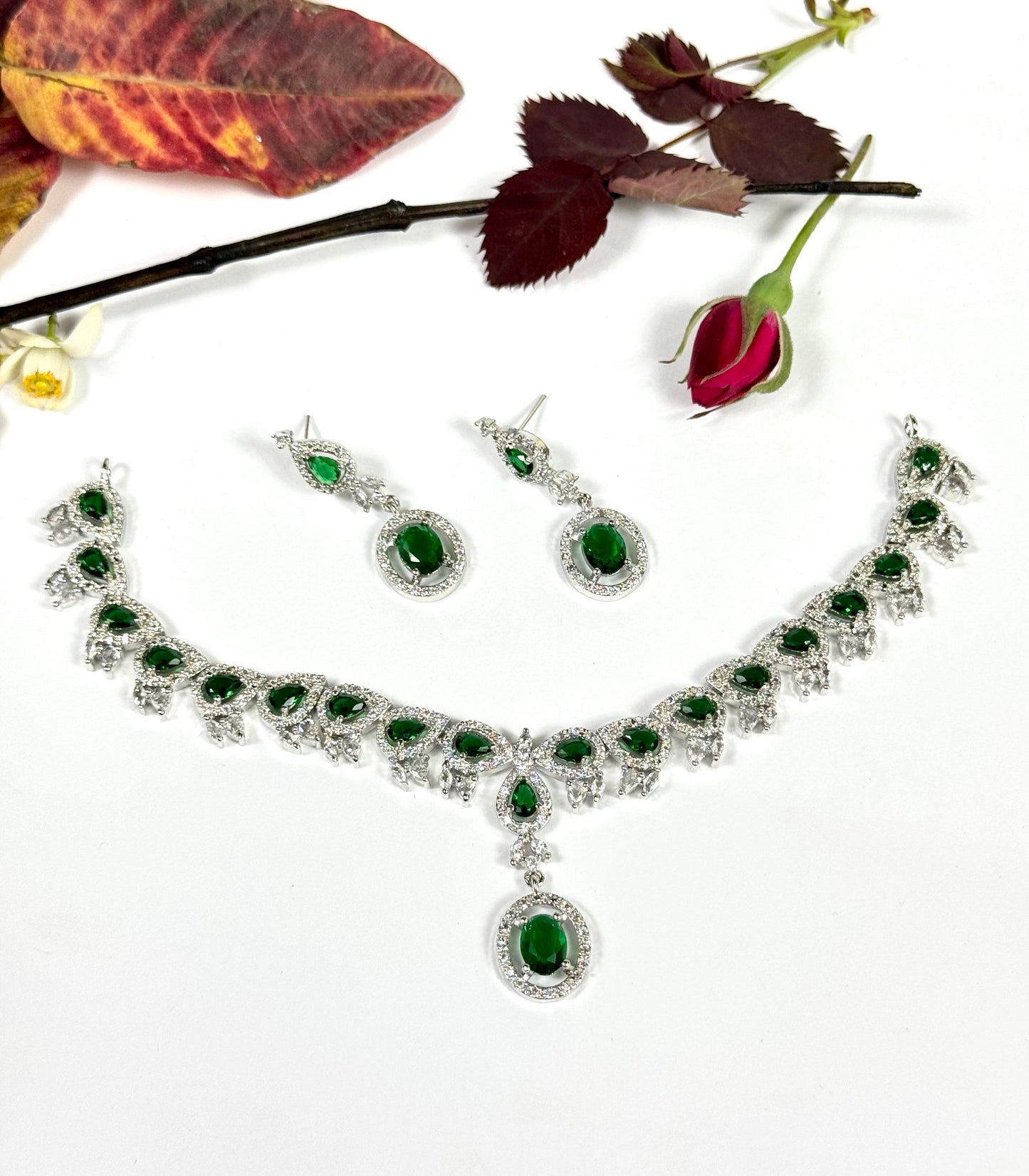 American Diamond 1 karat Necklace set