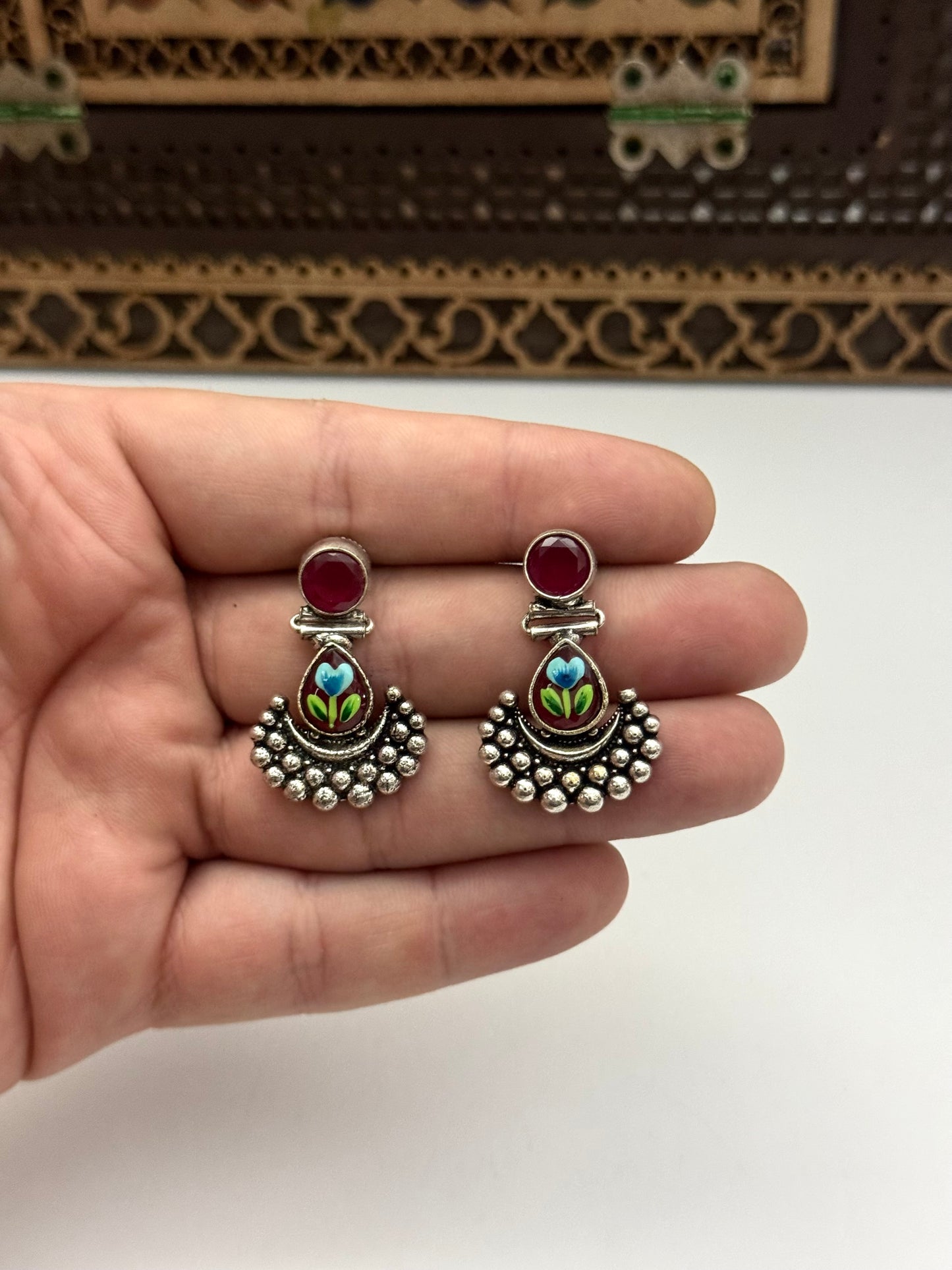 Premium Brass made oxidised Earrings