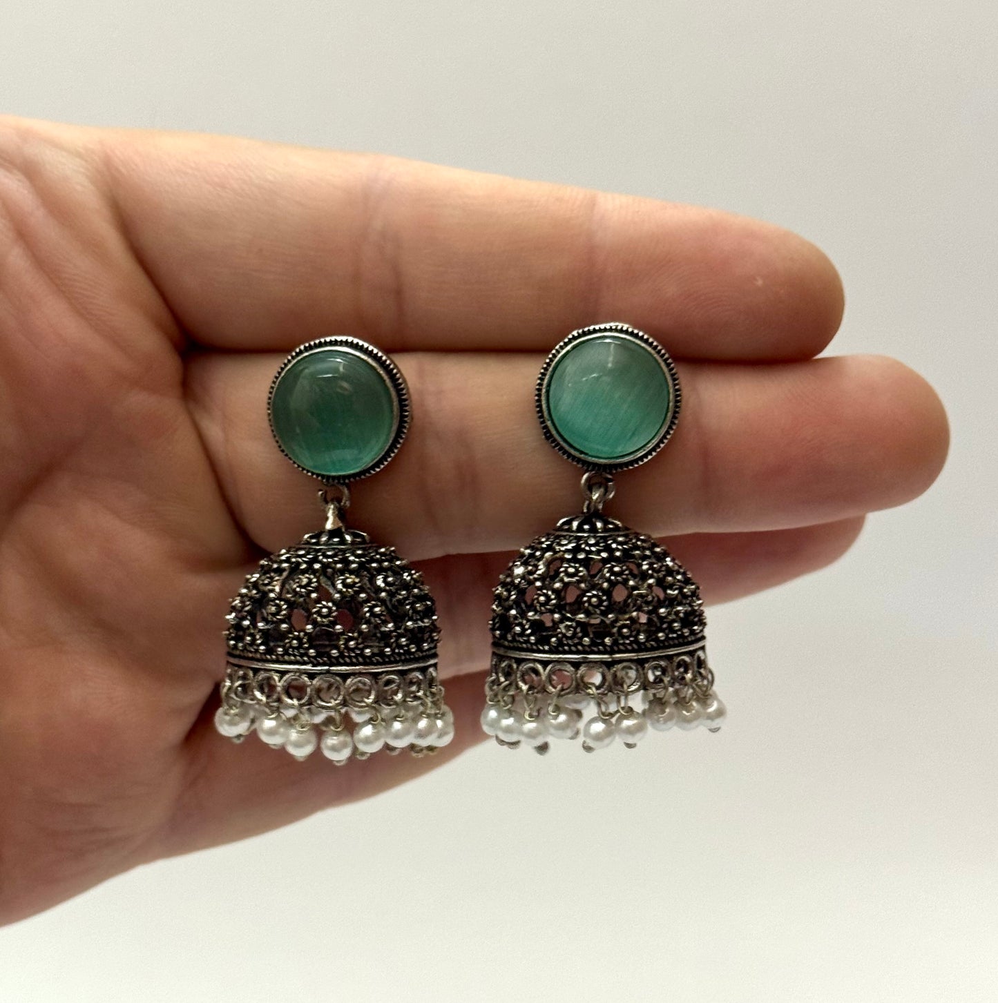 Premium Brass made Oxidised Jhumka