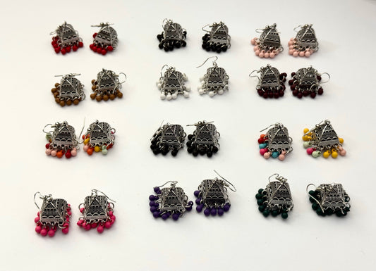 Oxidised jhumkies