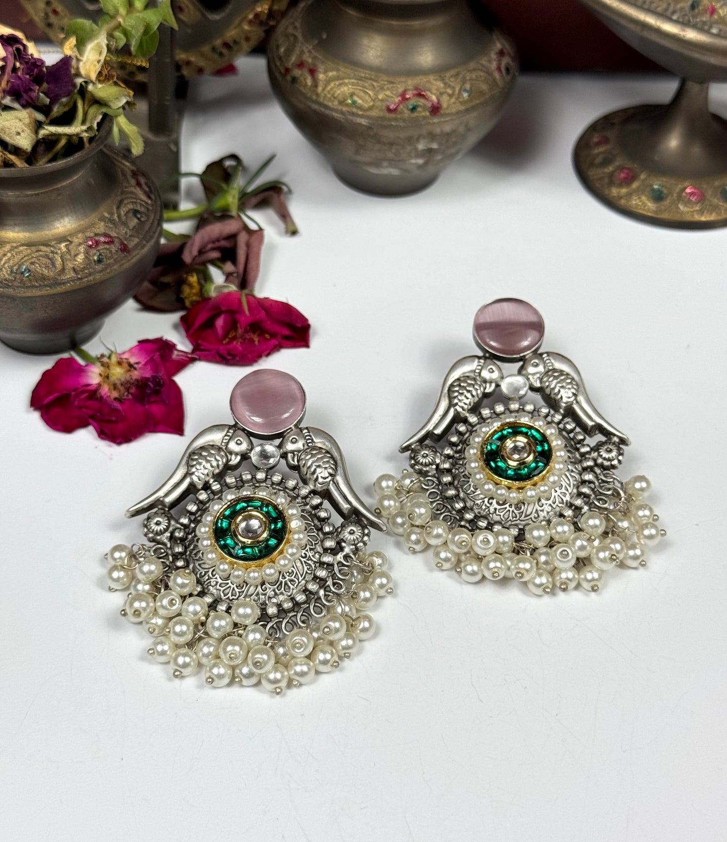 Premium Oxidised Heba Earrings