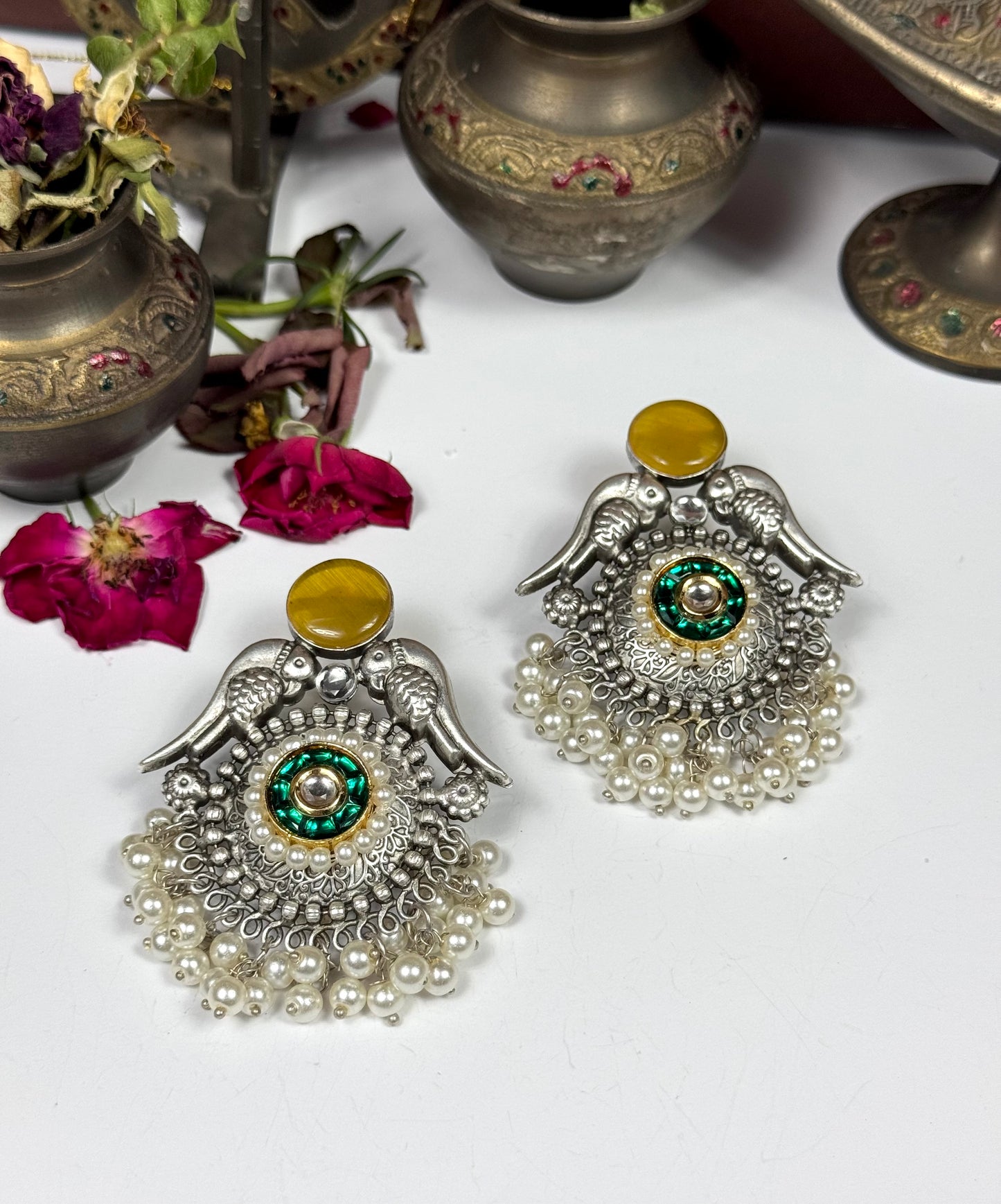 Premium Oxidised Heba Earrings