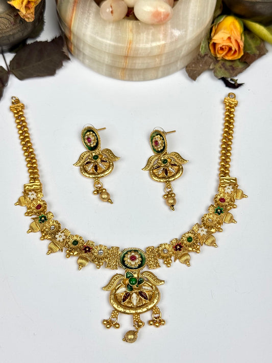 Rajwadi Areeba Necklace set