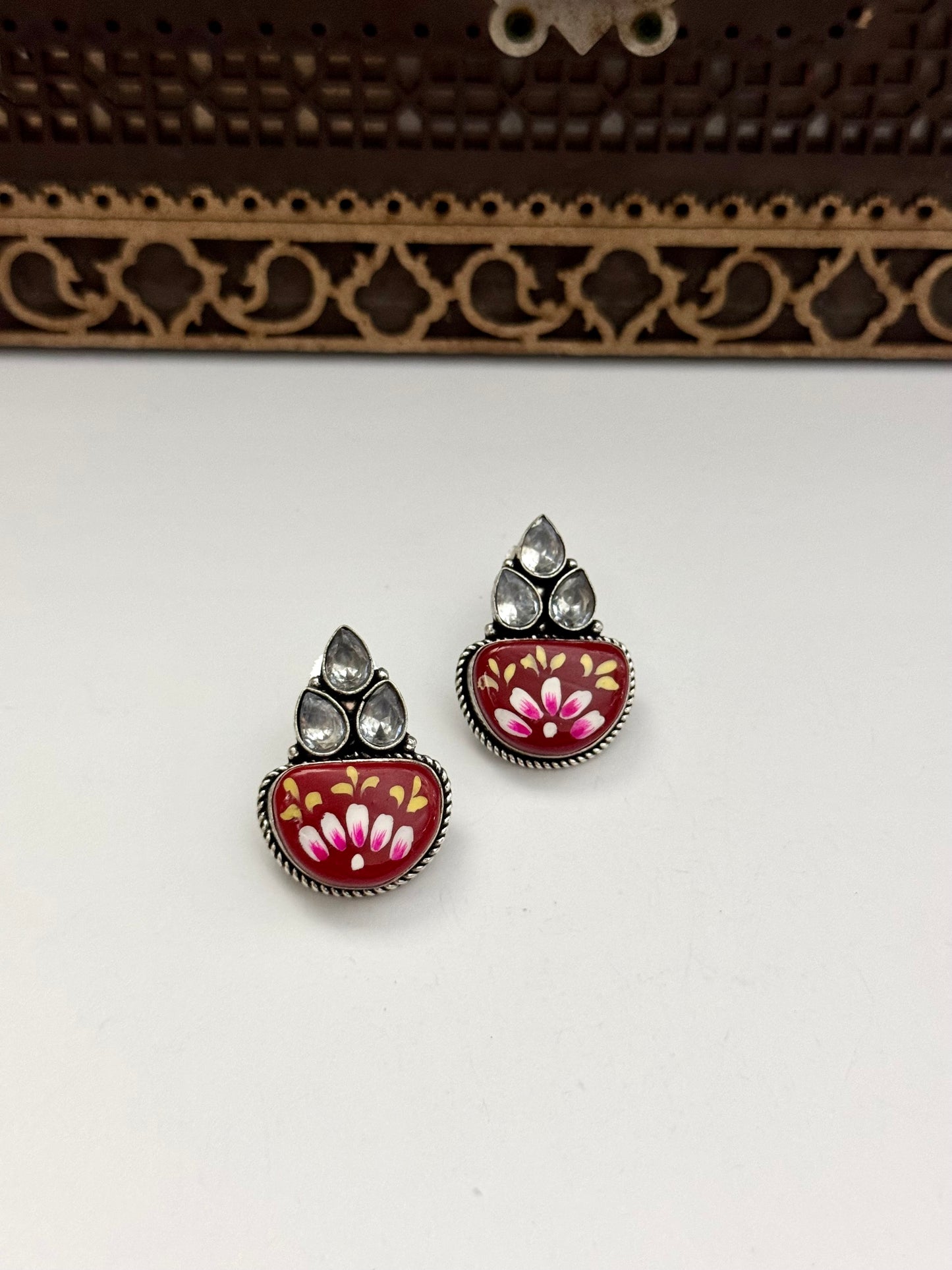 Premium brass made oxidised Earrings