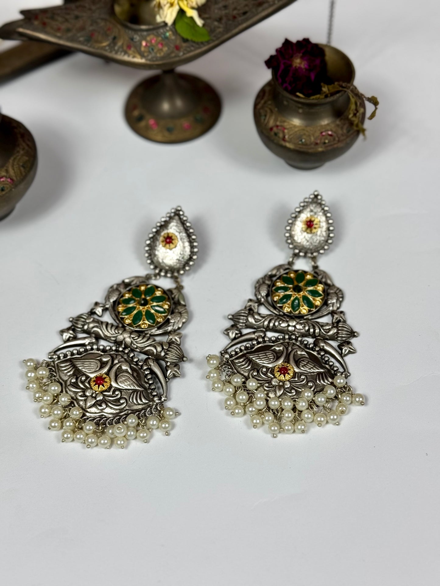 Premium Oxidised Anisa Earrings