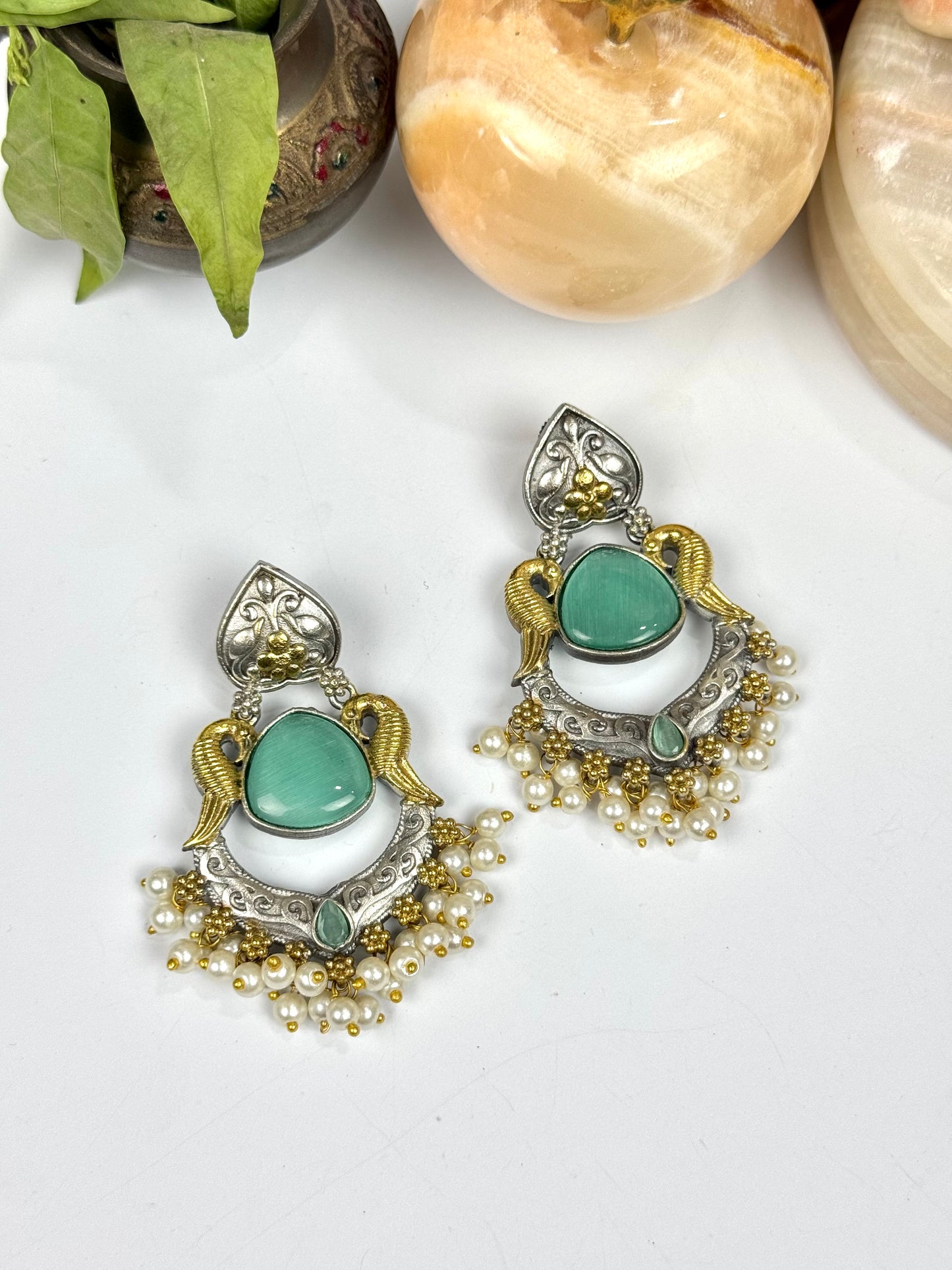 Premium Brass Made oxidised Earrings