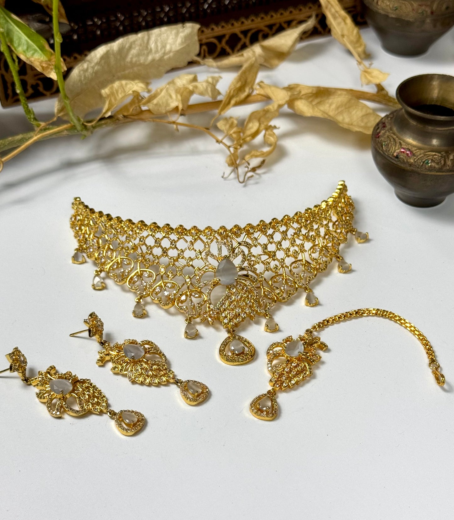 American Diamond 1 karat Choker set