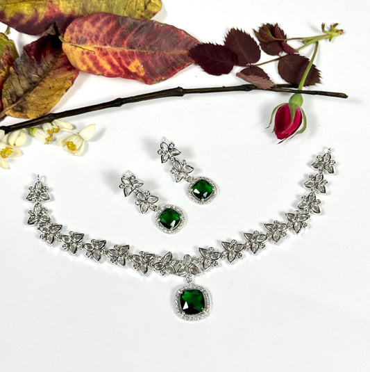 American Diamond 1 karat Necklace set