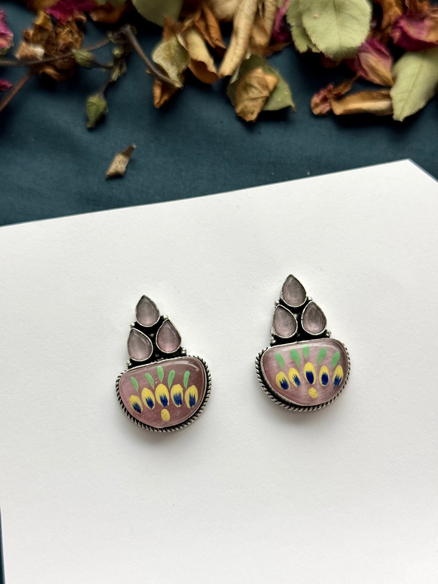 Premium brass made oxidised Earrings