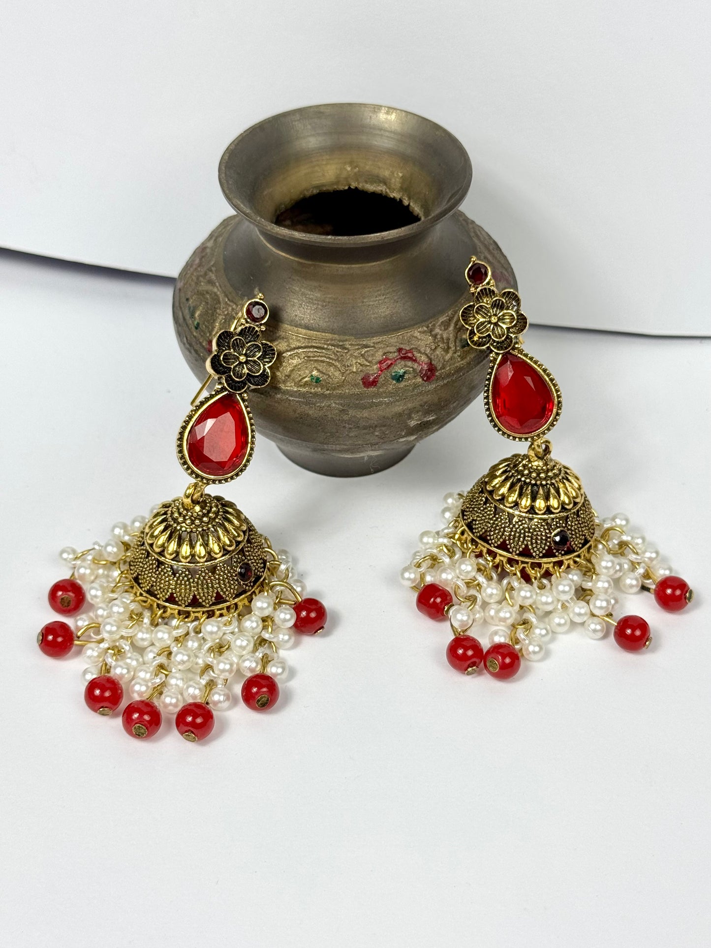 Oxidised German Silver Yaad jhumka