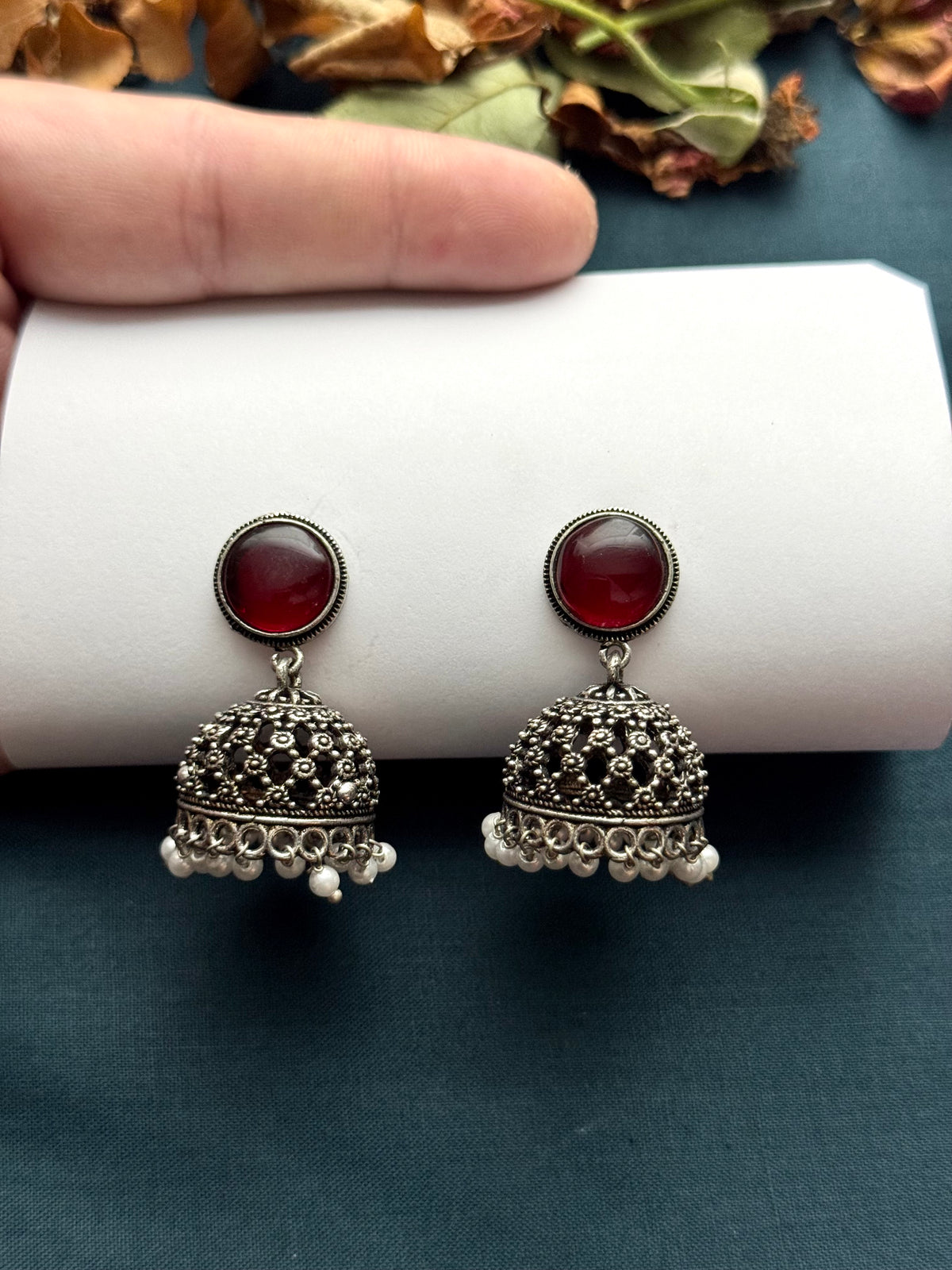 Premium Brass made Oxidised Jhumka